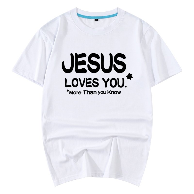 基督教唱神爱世人十字架信仰t恤 波阁T恤