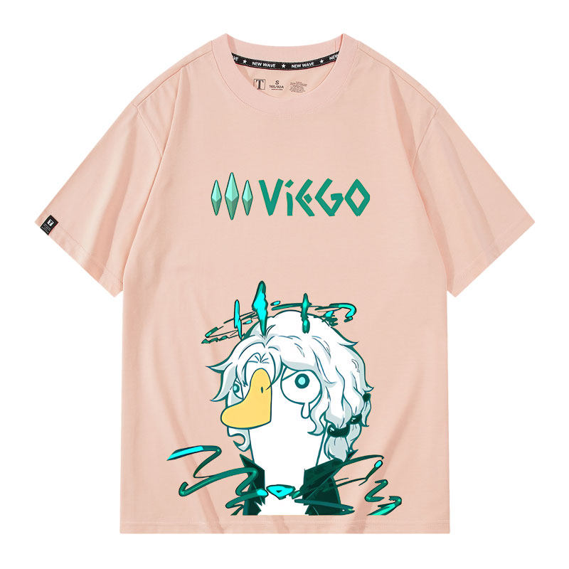 英雄联盟衣服英雄LOL联盟佛耶戈鹅鸭杀联名夏季短袖T恤纯棉男装宽松休闲上衣服