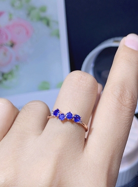 银饰戒指圆形时尚日韩祖母绿