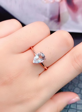 s925银戒指空托水滴3*5 4*6 5*7 6*8 7*9 8*10 9*11-15*20多尺寸