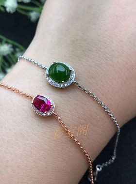 925银手链空托经典时