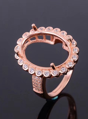 多尺寸s925纯银戒指女戒指空托