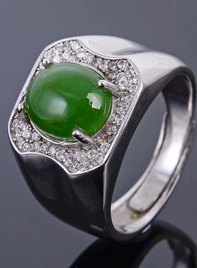 多尺寸戒托925银男戒指空托椭圆