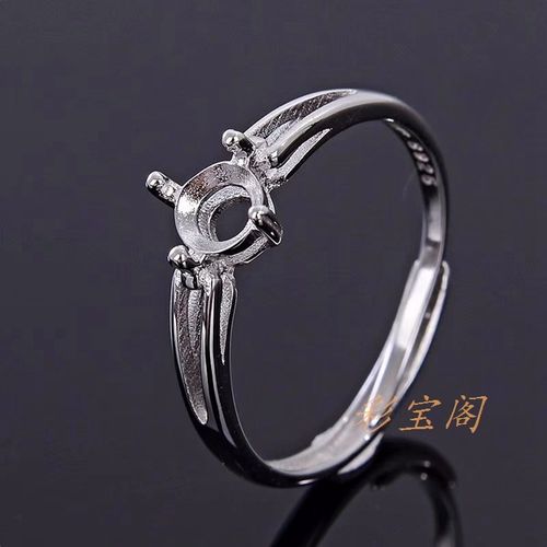 s925银戒指空托 多尺寸简约戒托 4*4 5*5 6*6 8*8代镶嵌莫桑钻 - 图2