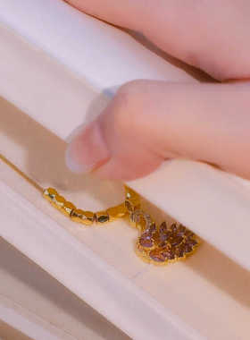 小方块时尚新款百搭镀金简约链珠