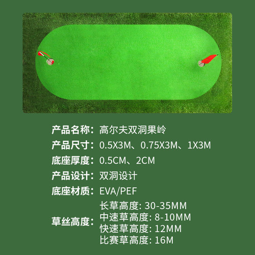BC高尔夫果岭室内推杆练习器 家庭高尔夫练习毯 人工果岭可定制 - 图3
