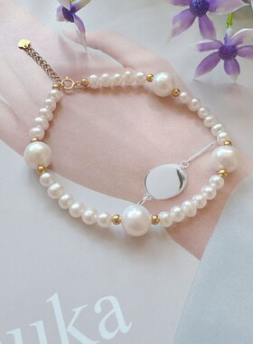 无女珍珠手链925银时尚