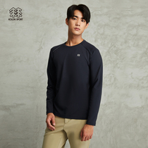 KOLON SPORT lon long sleeve T-shirt male outdoor sports blouse with hiking camping pull velvet long sleeve compassionate