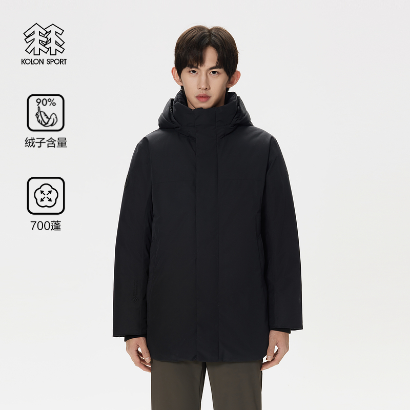 KOLON SPORT可隆冬男士重量羽绒服GTX 2L防钻绒连帽保暖鹅绒夹克 - 图0