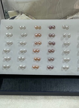 天然耳钉淡水珍珠时尚