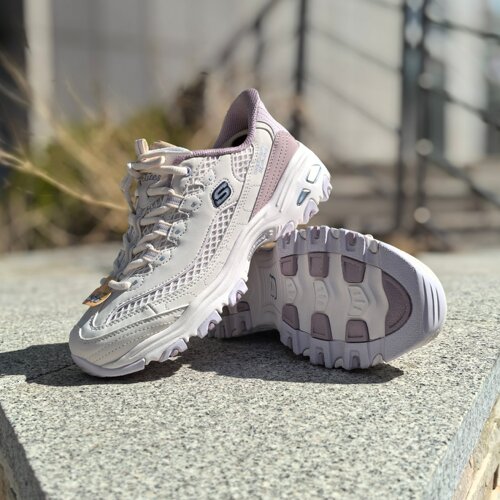 skechers斯凯奇2026年新夏女闪穿薄网面老爹鞋奶茶白熊猫鞋150868 - 图3