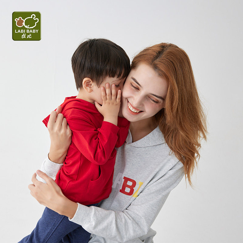 拉比亲子装一家三口卫衣连帽母子母女装秋冬宝宝加绒上衣,淘宝优惠券,粉丝福利购,淘宝优惠卷