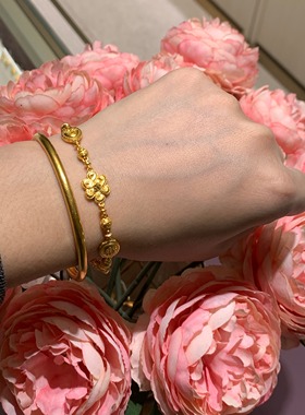 周大福传承系列灵蛇足金黄金手链