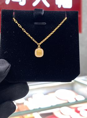 周大福小面包黄金钻石手链