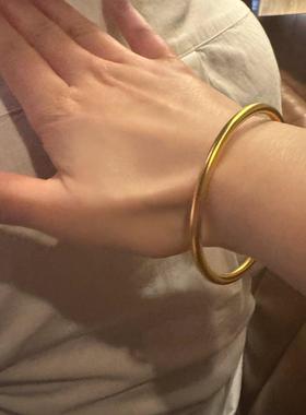 周大福古法光圈黄金手镯