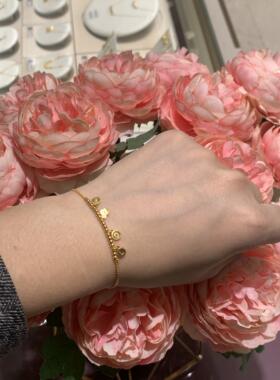 花月佳期字母love小圆珠黄金手链