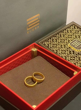 周大福经典情比金坚对戒