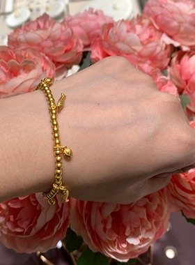 周大福传承系列莲蓬锦鲤黄金手链