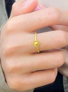 周大福猫眼足金转运珠