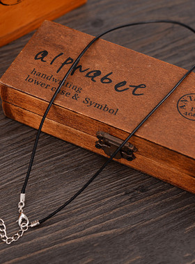 黑色素链民族风小众颈链简约皮革锁骨链做旧项链饰品