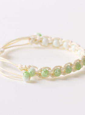 陶瓷饰品甜美设计小清新女手链水滴冰裂纹摆摊地摊货源