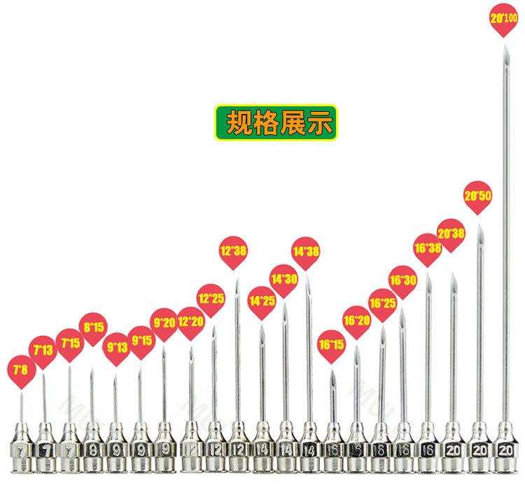 兽用针头不锈钢注射针兽医用厚壁斜口针头金属针嘴牛羊疫苗针猪针 - 图0