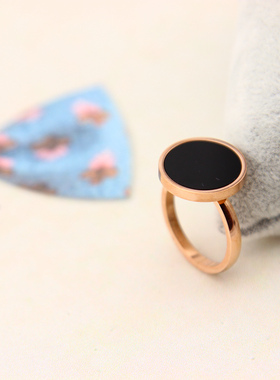 简约圆点戒指欧美半宝石镶嵌玫瑰