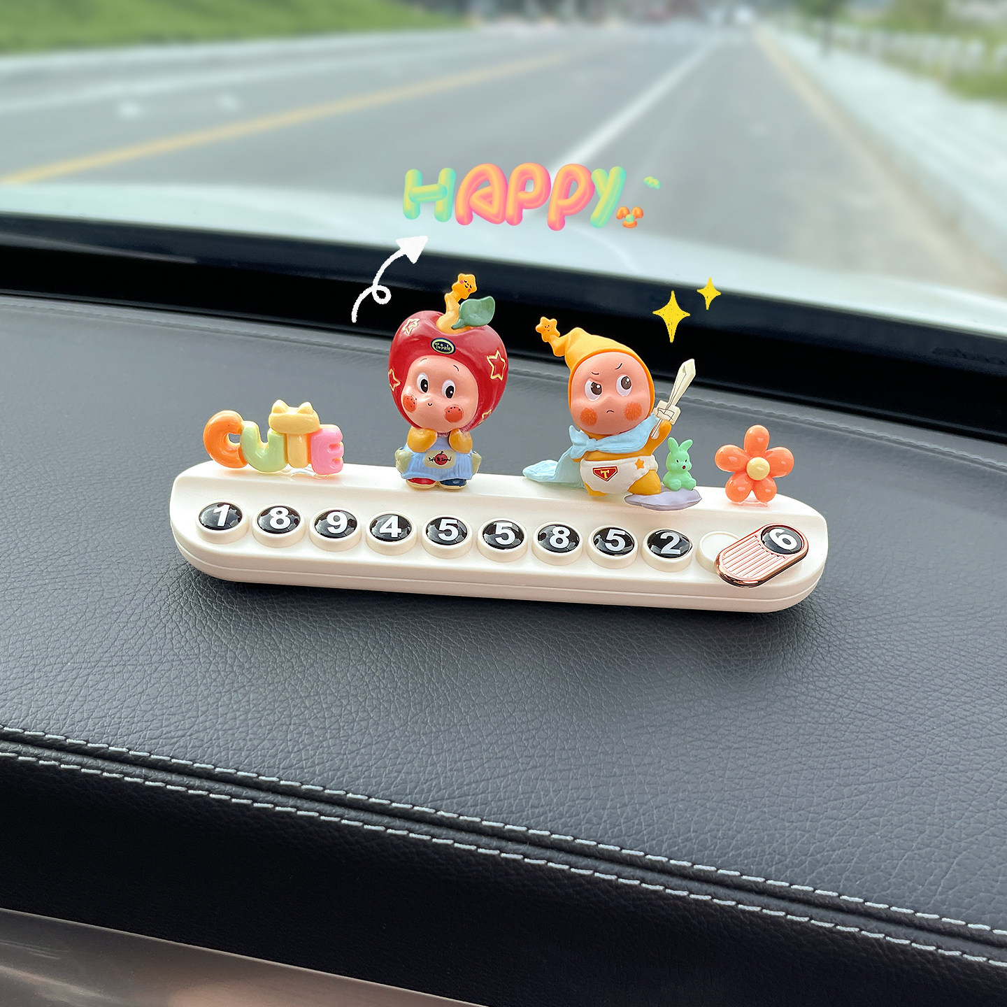 创意2026新款汽车临时停车电话号码挪车移车牌车内饰摆件女生礼物,淘宝优惠券,粉丝福利购,淘宝优惠卷