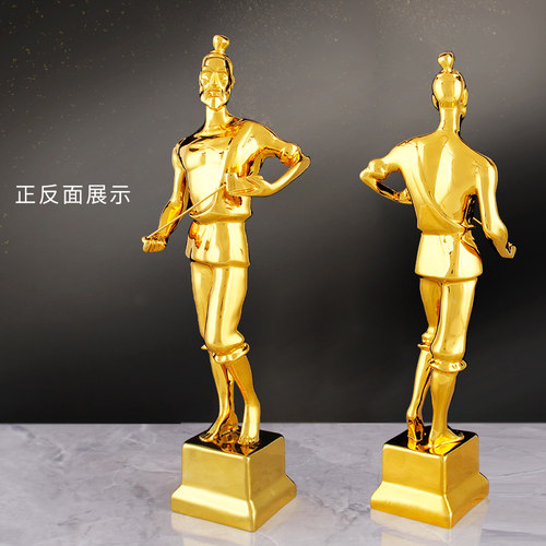 中国建筑工程奖杯建设行业鲁班奖詹天佑小金人电镀国优奖钢结构奖 - 图0