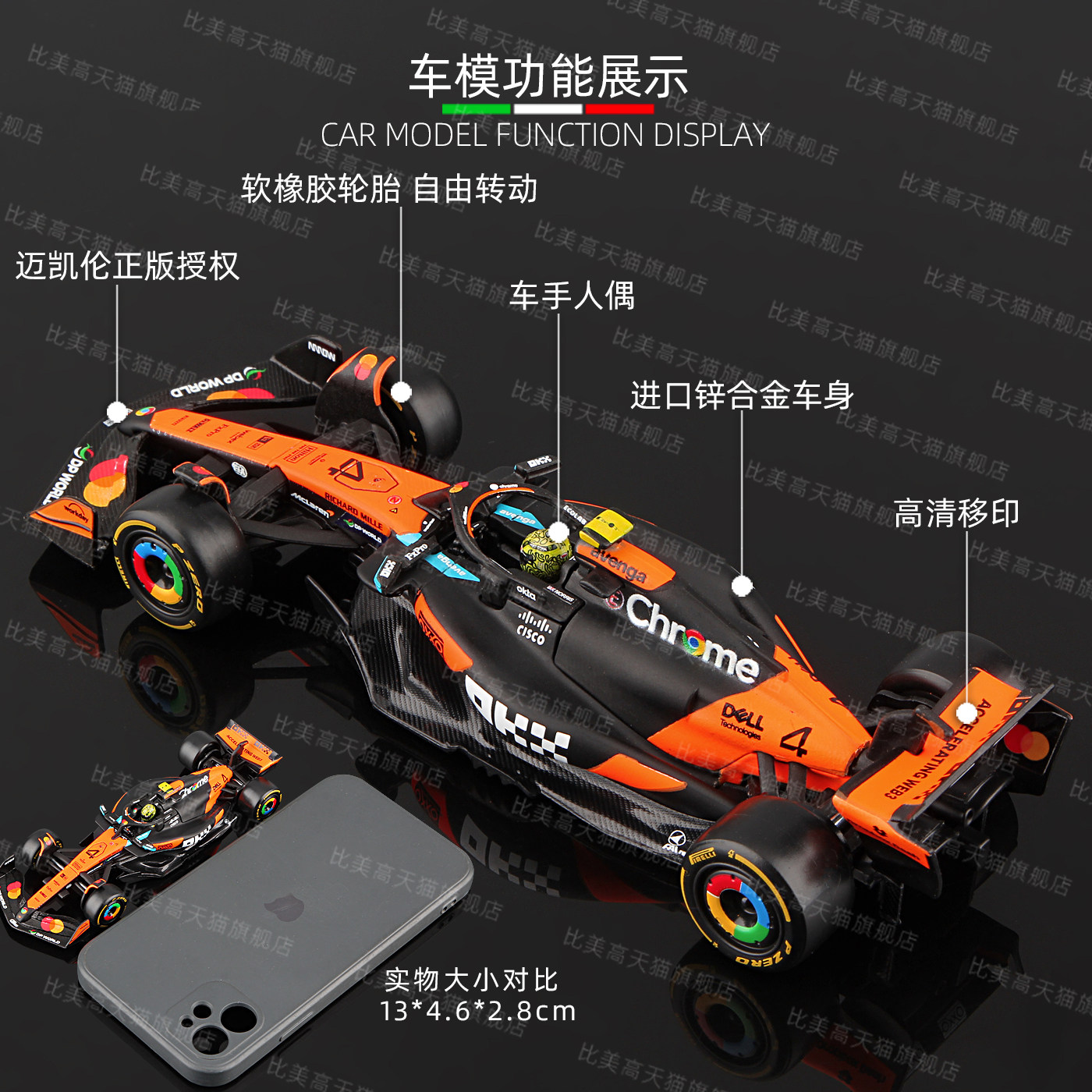 比美高1:43迈凯伦F1赛车模型MCL39合金方程式2025 诺里斯 奥斯卡,淘宝优惠券,粉丝福利购,淘宝优惠卷