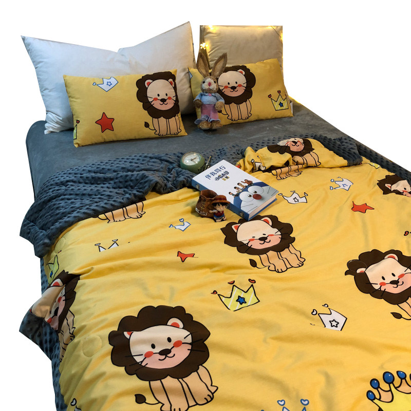 豆豆绒加厚儿童办公室午睡毯子冬被 谷蝶休闲毯/毛毯/绒毯