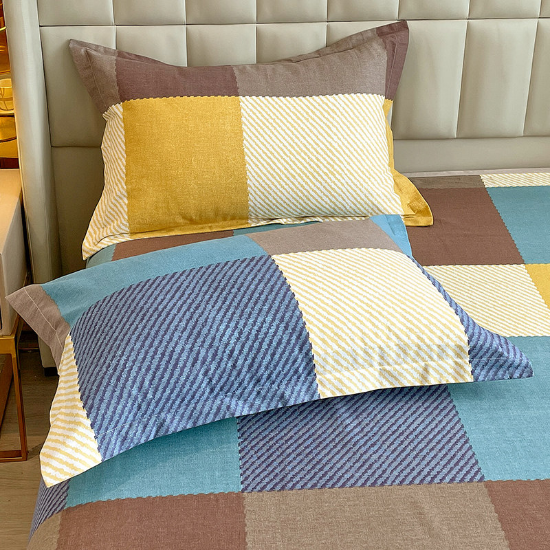 加厚纯棉一对装全棉磨毛单人枕头套 谷蝶枕套