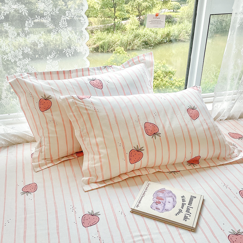 纯棉一对装网红款秋冬儿童双人枕芯 谷蝶枕套