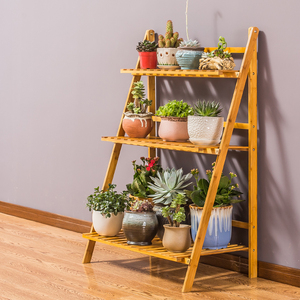 宇泓楠竹折叠落地花架