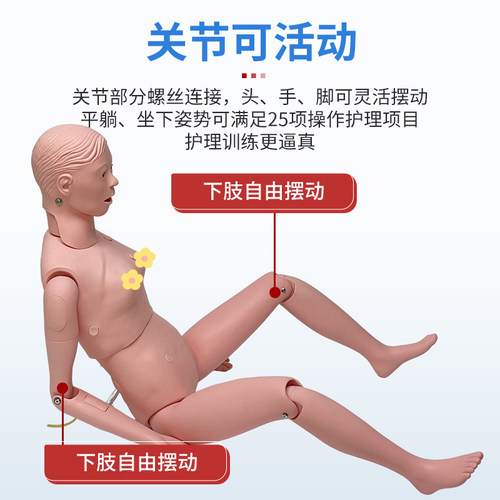 多功能护理模拟人模型男女性医院学校用人体教学模特输液打针导尿 - 图2