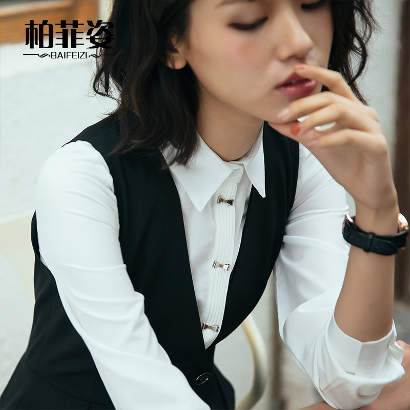 职业套装女前台美容师气质工作服 柏菲姿职业女裙套装