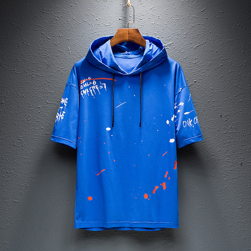 夏季男士短袖t恤潮流带帽男装卫衣 pasokT恤