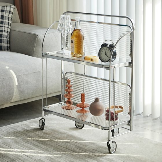 Foldable Changhong glass stainless steel trolley