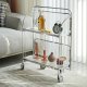 Foldable Changhong glass stainless steel trolley