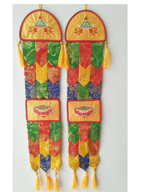 挂幡提花布料小彩幡佛堂装饰