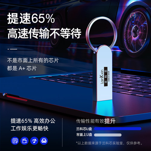 兰科芯u盘32g 高速正品迷你优盘刻字车载U盘电脑大容量女生64 - 图1