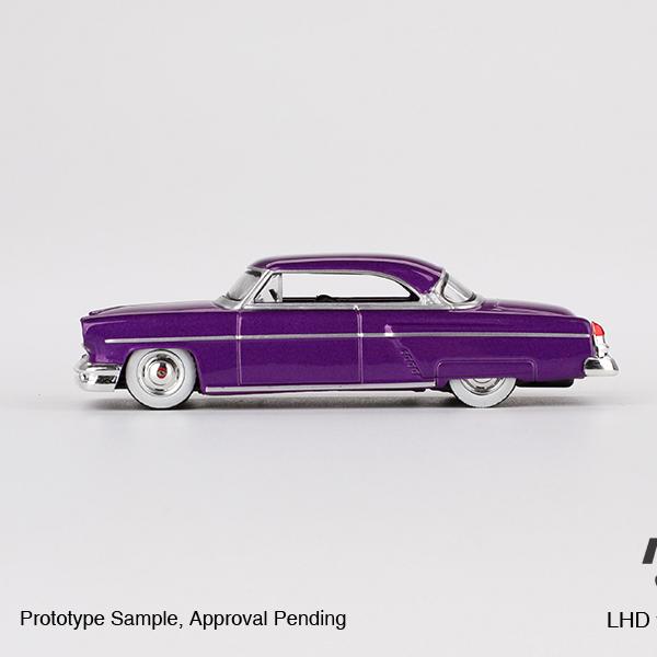 MINIGT 1/64 757林肯CapriHot Rod1954 Purple Metal合金静态模型 - 图1