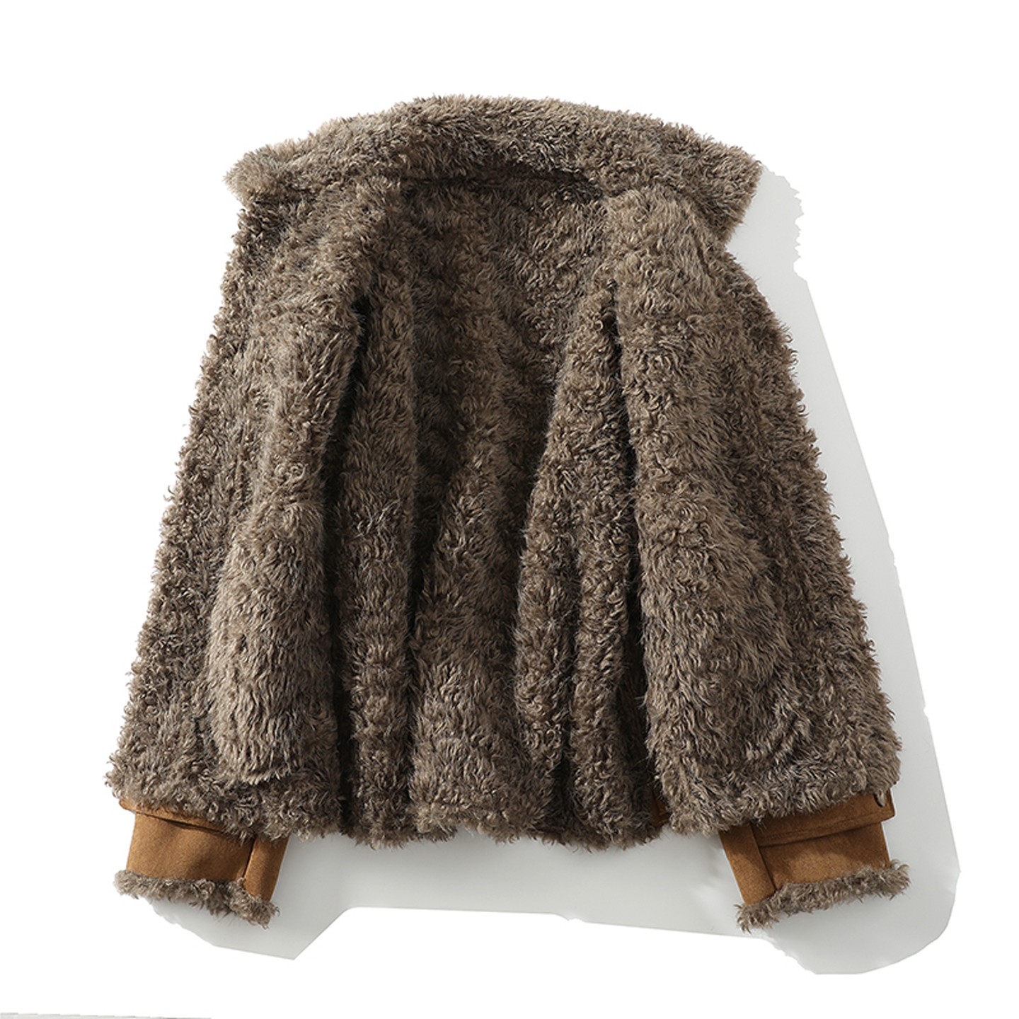 皮毛一体男士冬季大码加绒加厚夹克短款机车服男装羊羔毛棉衣外套,淘宝优惠券,粉丝福利购,淘宝优惠卷