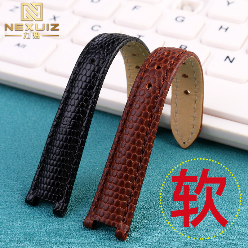 凹型真皮适配卡西欧she-4523手表带 nexuiz力热配件