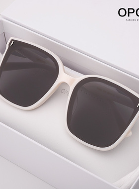 opccigm白色边框墨镜女显脸小