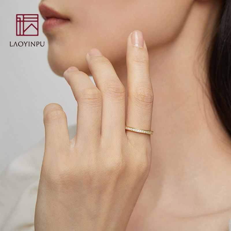 一对女简约轻奢原创小众情侣戒指 吴越老银铺戒指/指环