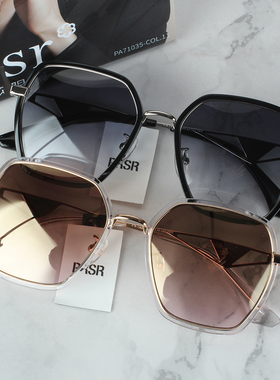 2023新款帕莎太阳镜明星同款金属大框韩版潮可配近视墨镜女PS1047
