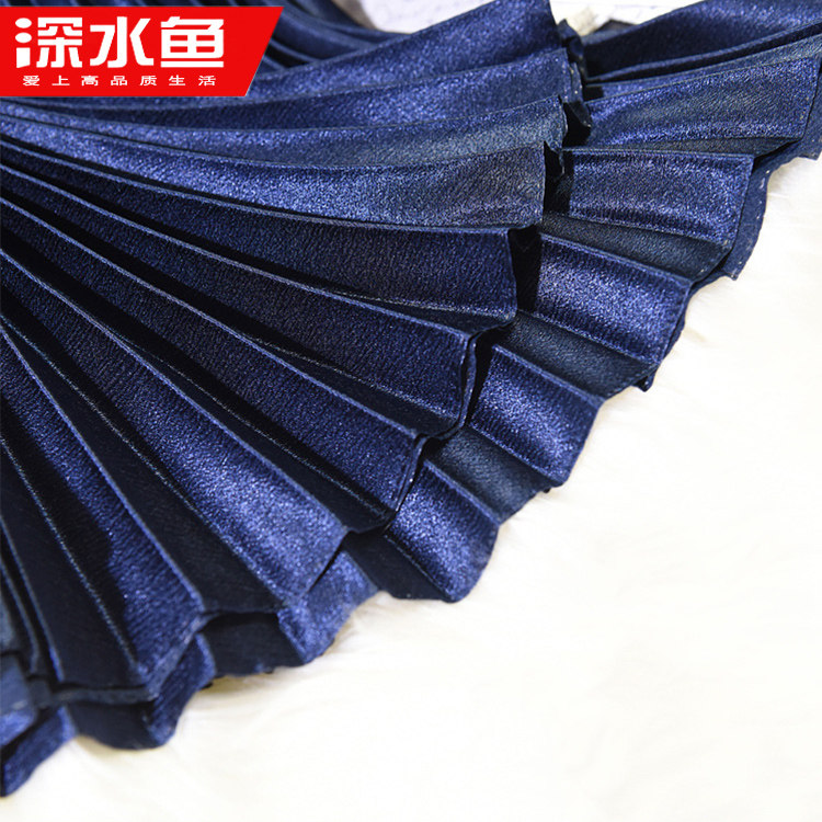 春秋2020新款中长款高腰长裙百褶裙 深水鱼时尚女装半身裙