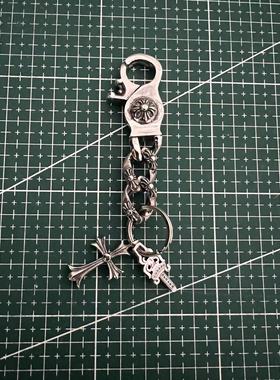 十字架钥匙扣裤链中性风复古嘻哈