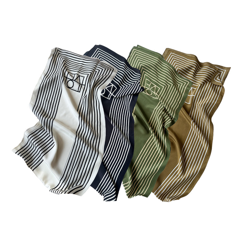 【线条集合】双绉14姆米纯桑蚕丝真丝简约百搭薄款女丝巾围巾长巾